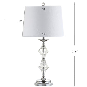 Madison 27.5" Crystal LED Table Lamp - JONATHAN Y